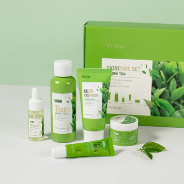 Coffret Soin Anti-Âge & Blanchissant (5 Pièces) - FENYL Thé Vert