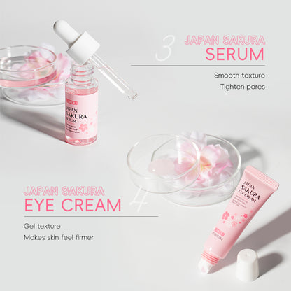 Coffret Soin Visage Hydratant & Éclaircissant (6 Pièces) - LAIKOU Sakura