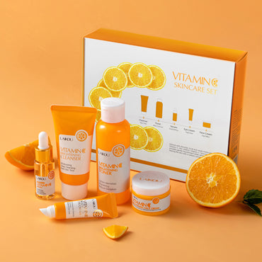 Coffret Soin Visage Hydratant & Éclaircissant (5 Pièces) - LAIKOU Vitamine C