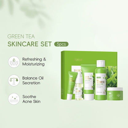Coffret Soin Anti-Âge & Blanchissant (5 Pièces) - FENYL Thé Vert